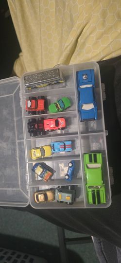 Lot of Die-Cast Toy Cars in Storage Case