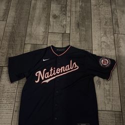 Nike Washington Nationals MLB Baseball Jersey Navy Red White Size Large