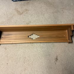 Shelf with Dowel Rod To Hang Quilt 