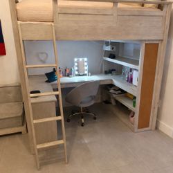 Pottery Barn Sleep And Study Loft Bed -Full Size