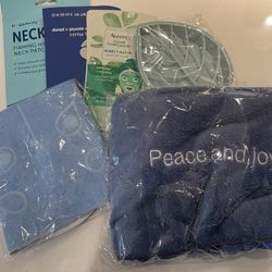 Blue Bath Pillow Bundle 