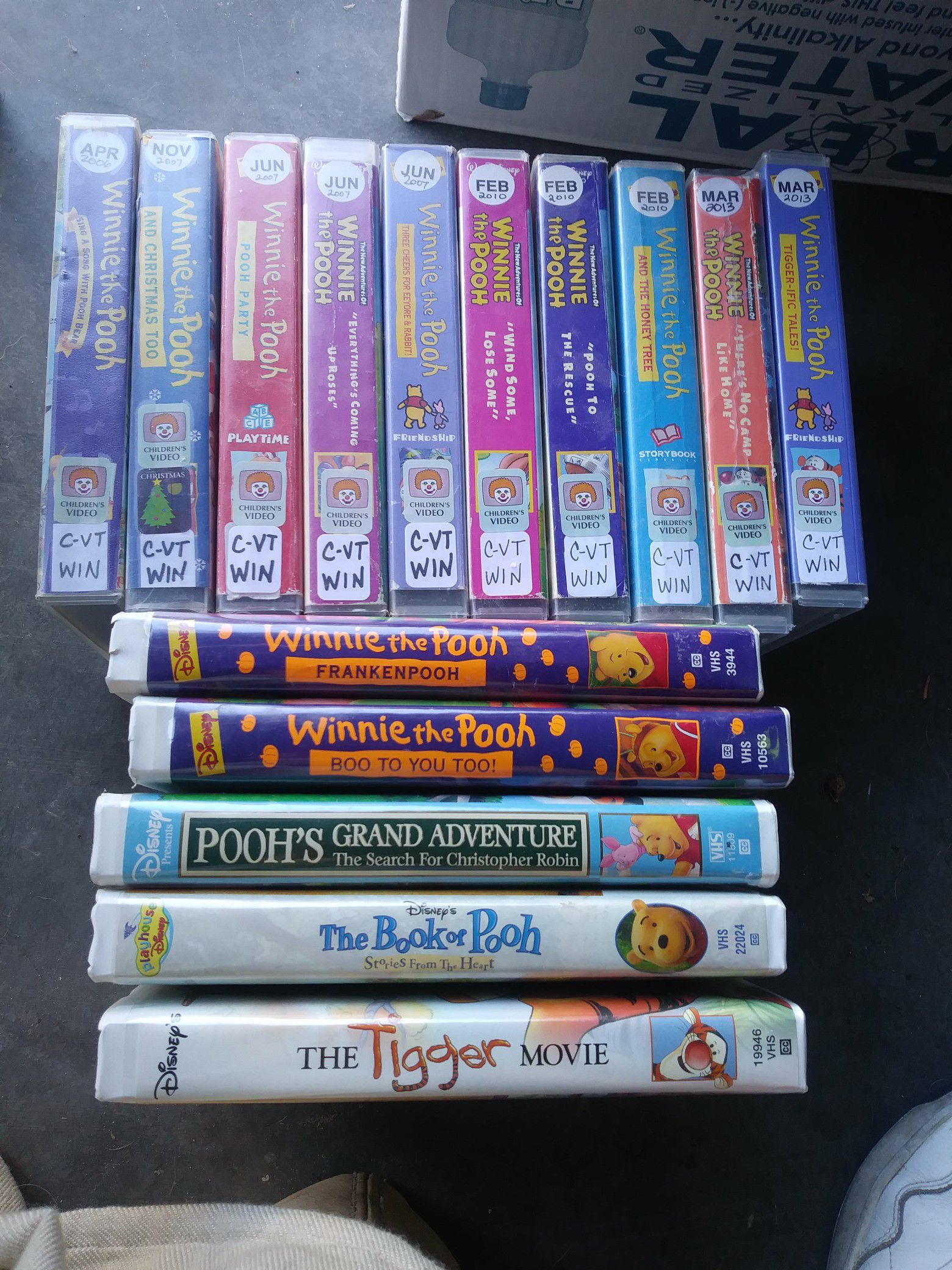 15 Winnie The Pooh Disney Learning Playtime Friendship VHS Movie Collection Lot
