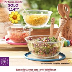 Princess House Tazones Para Servir (juego De 3) Wildflower 💜