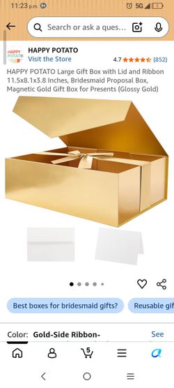 Cajas para regalos doradas