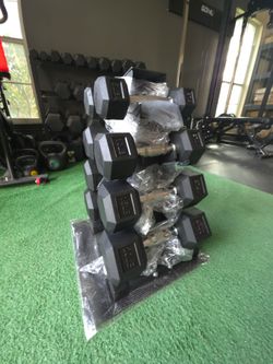 100lb dumbbell set with rack