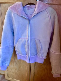Women’s Pink Ugg Bomber Jacket, Size Small.
