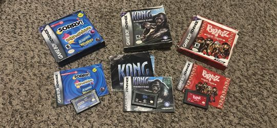 Game boy advance scrabble sorry/ King Kong / bratz
