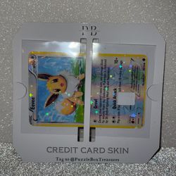 Pokemon Card Credit Card Skin ~ Eevee Base Set 1st Edition Holographic Credit Card Skin