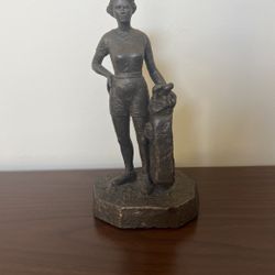 Michael Garman Female Golf Bronze Sculpture