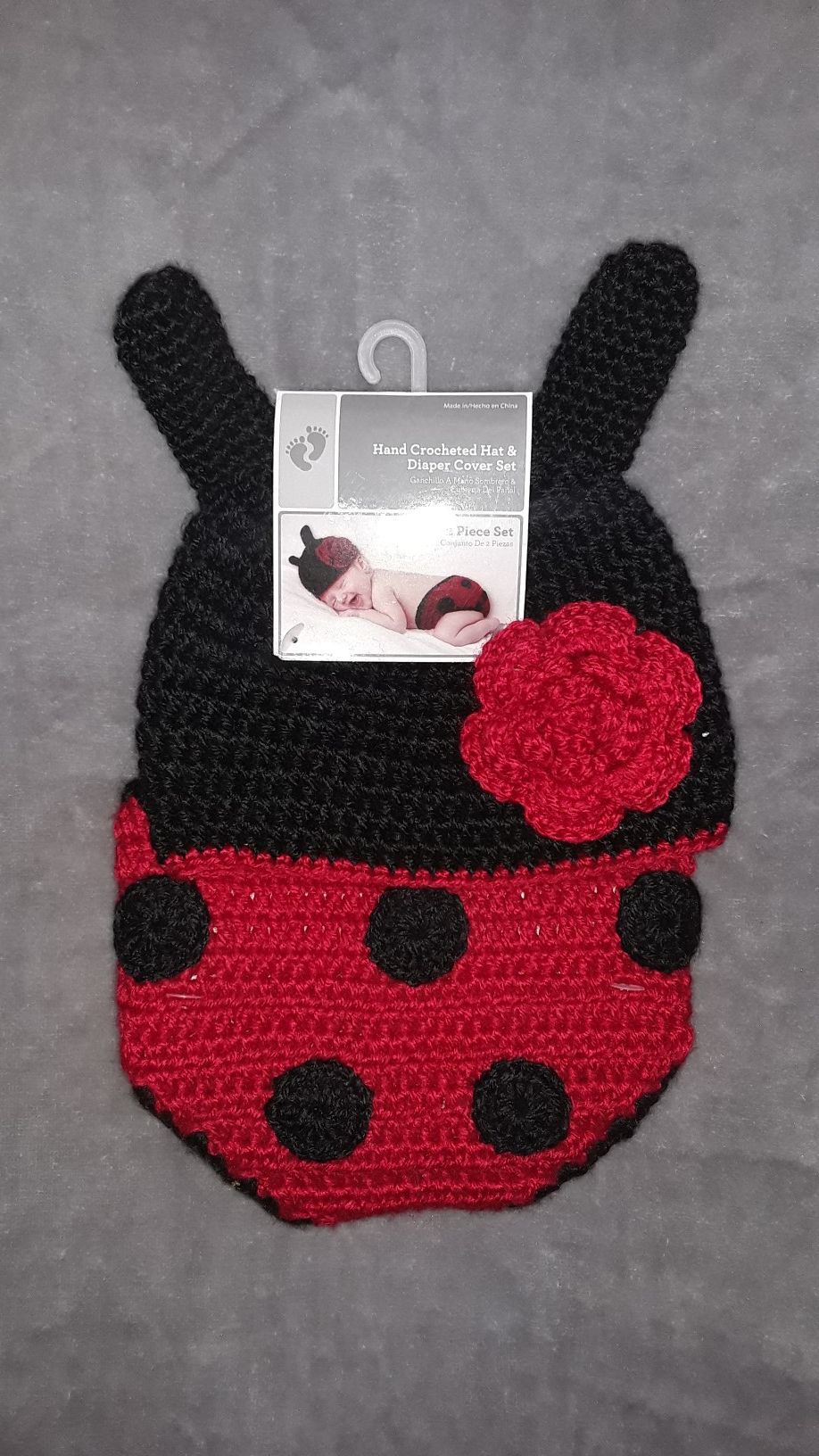 NEW Newborn 0- 9 mos LADYBUG Diaper Cover Set for Pictures