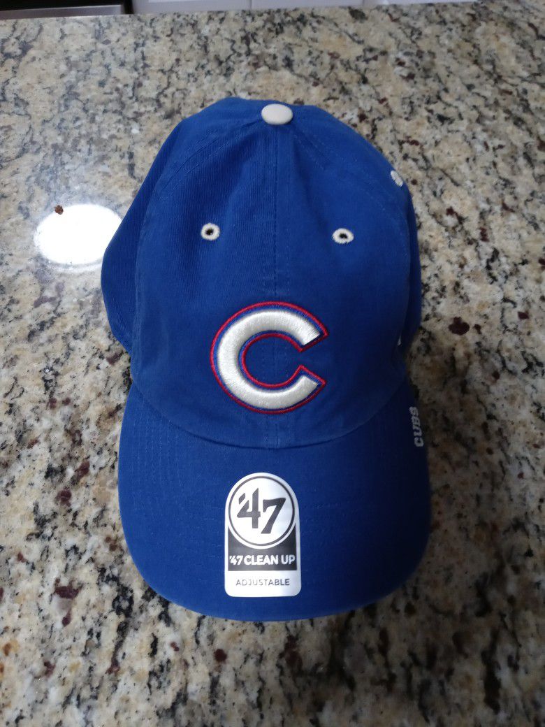 Chicago Cubs '47 cleanup adjustable one size fits all hat. Blue with white and red
