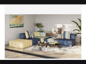 Divani Casa Dubai Modern L Sectional Sofa + Pillows  - Moving Ready