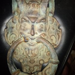Greek God (Pan) Cast iron Doorknocker 