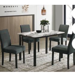 Dining Table Set With 4 Chairs 