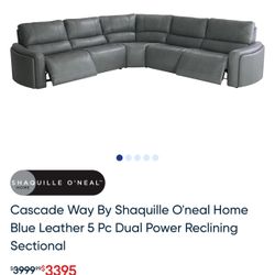 Leather Sectional - Sofa - Couch