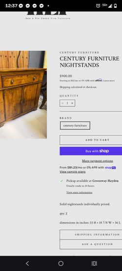 Century Furniture  *Reduced