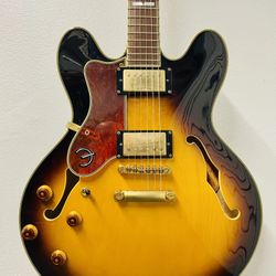 2006 Epiphone Sheraton II - Vintage Sunburst Left Handed Electric Guitar