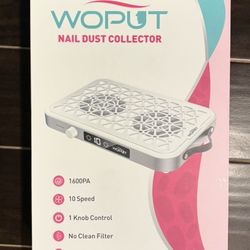 Nail Dust Collector, 1600PA Professional Nail Vacuum Dust Collector Fan with Filter Papers (30 Pcs) for Acrylic Nail Polishing & Manicure at Nail Salo