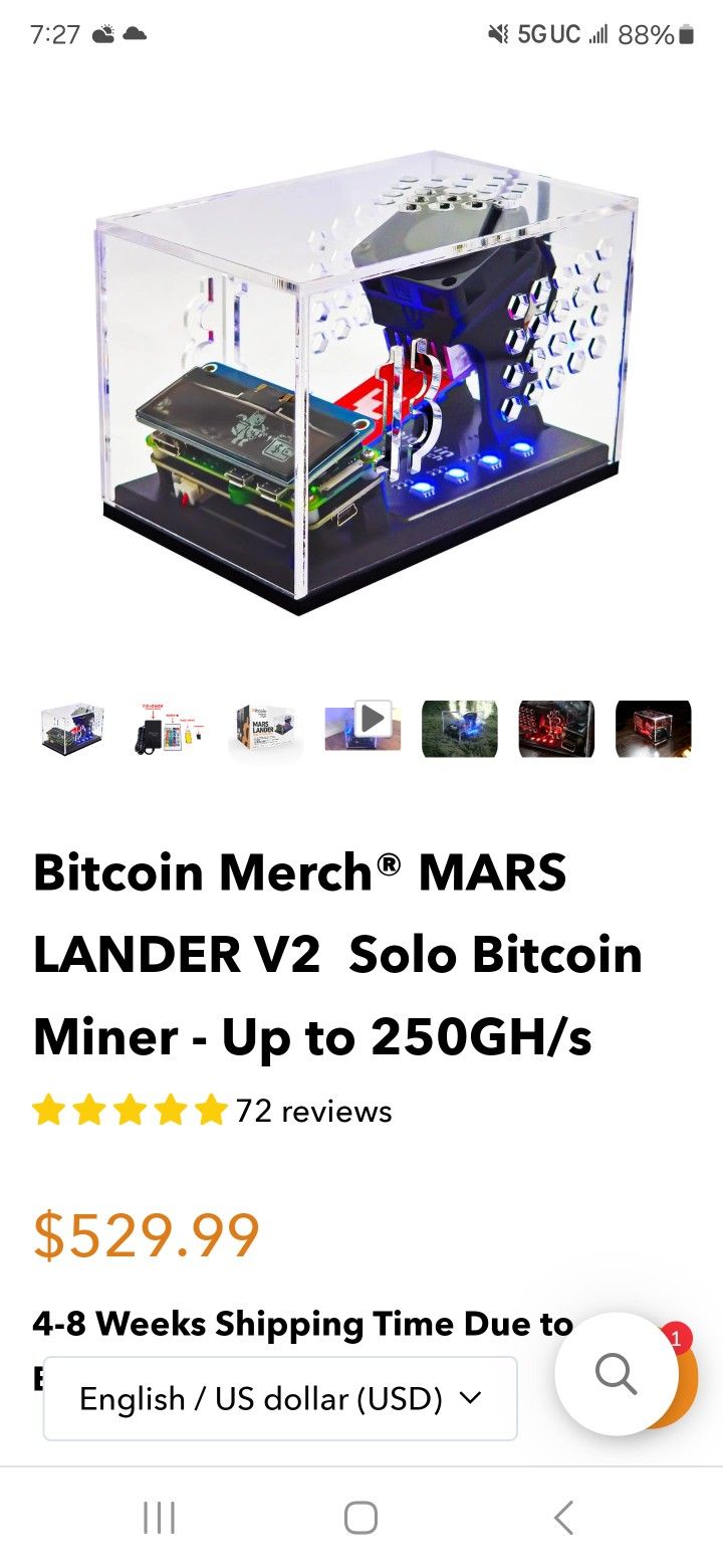 Bitcoin Miner Mars lander