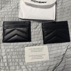 YSL Triple black card holder