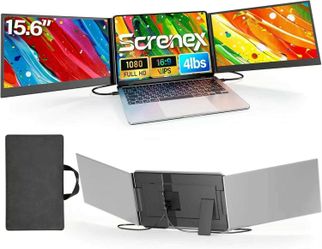 Dual display screen for laptops