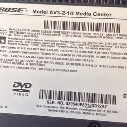 Bose Dvd Player. Cd Radio Good Working Condition