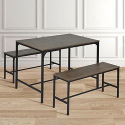 Homy Casa Lomaner 43.3" Dining Table Folding Set Kitchen Dining Room Apartment Small Space