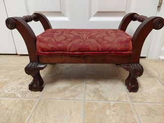 Antique Claw Foot Foot Stool Bench
