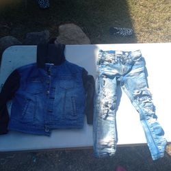 Blue Jean Jacket And Pants 