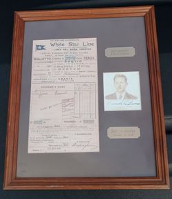 1920 White Star Line SS Cretic  3rd Class Passanger - Italy to America (Titanic)