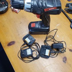 3/8 Drill. With Battery And Two Chargers