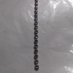 925 Sterling Silver Purple Amethyst Bracelet Lent 7 1/4 In New
