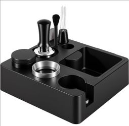 51mm Espresso Accessories Kit Tamping Station Knock Box Tamper Distributor 7-Pc