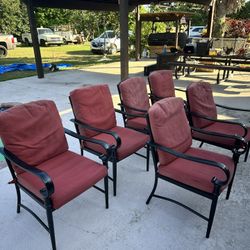 6 Metal Chairs