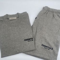 New Essentials Fear Of God “Dark Oatmeal” Shirt/Shirt Set Size S, M, L, XL