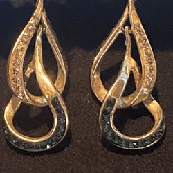  silver earrings the gemstones are real