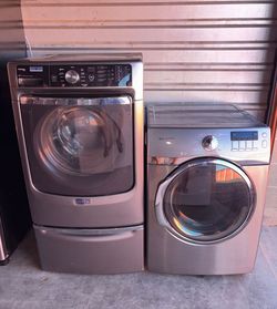 Gray Maytag Washer And Samsung Electric Dryer
