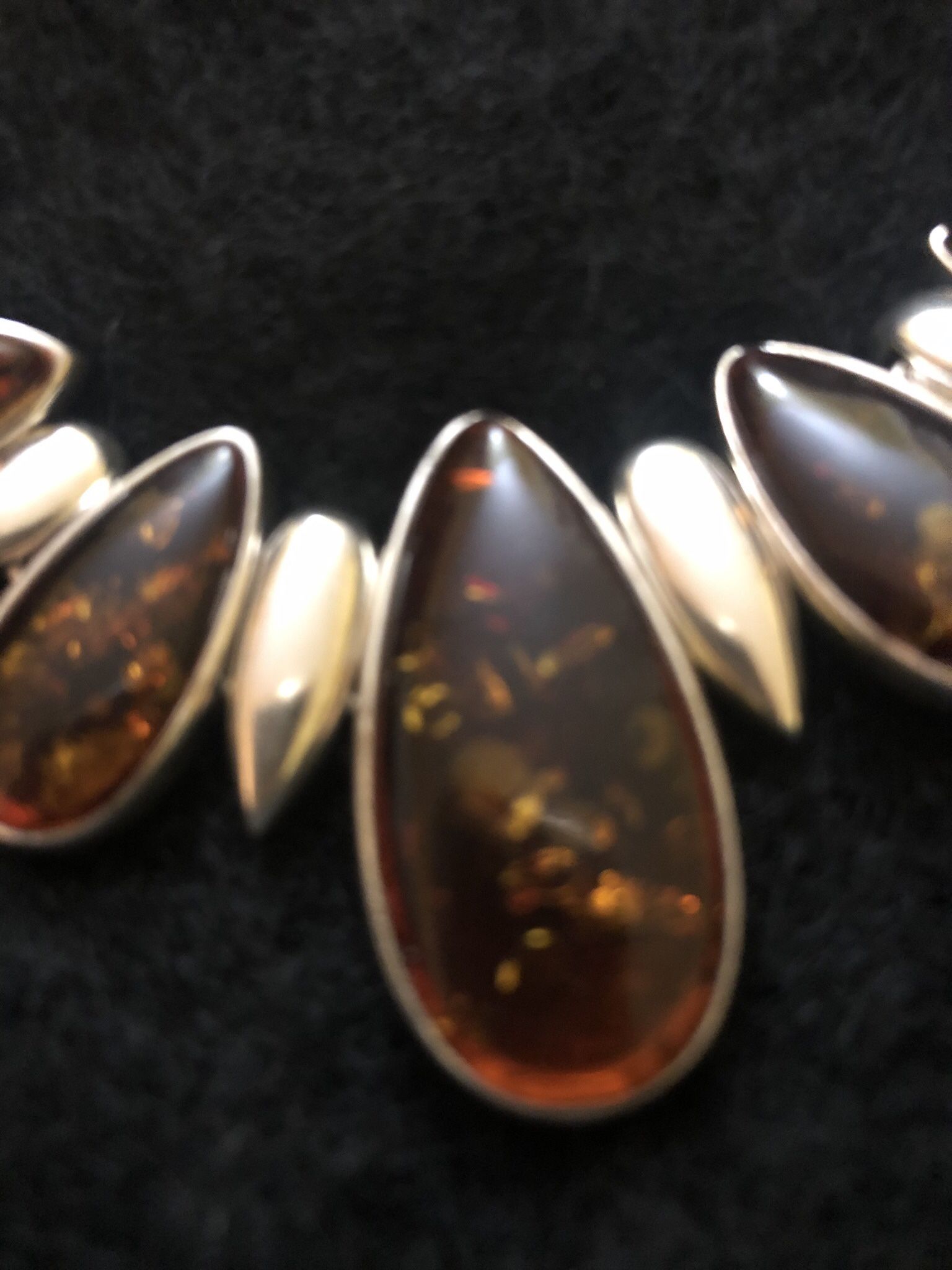 Baltic amber silver necklace 