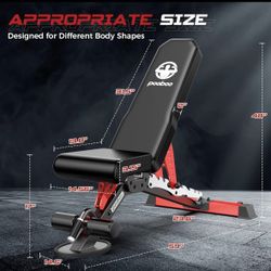 Weight Bench, Adjustable Workout Bench for Home, 1500LBS Weight Capacity 