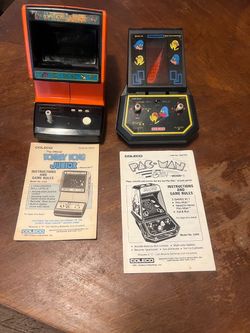 Coleco Donkey Kong Junior & Pac-Man Tabletop Arcade Games