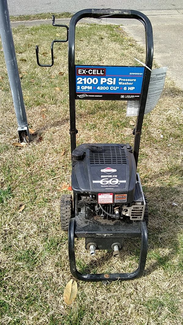 EXCell pressure washer 2100 psi 6 hp for Sale in Norfolk, VA OfferUp