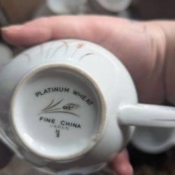 Platinum Wheat Fine China From Japan 