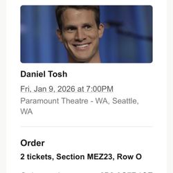2 Daniel Tosh tickets-Seattle 