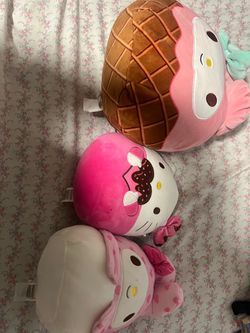 Hello Kitty Squishmallow Plush Lot of 3