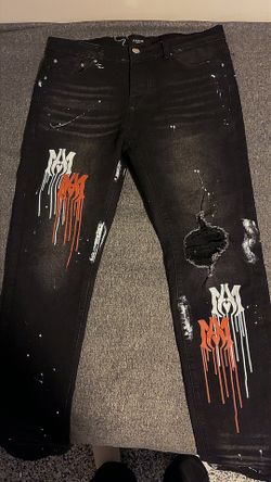 AMIRI JEANS “Paint drip logo”  Size 30