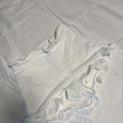 White Ruffle Shorts 