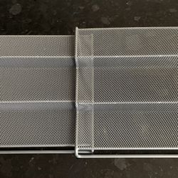 3 Tier Silver Shelves Metal Mesh Kitchen Cabinet Storage Organizer Rack, 2 piece set. 