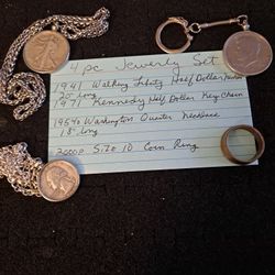 Silver Coin Jewelry Set 