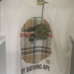 Burberry Bape Tshirt (SIZE S) 