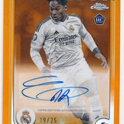 2024-25 Topps Chrome Endrick Auto /25 Real Madrid Card Brazilian!!